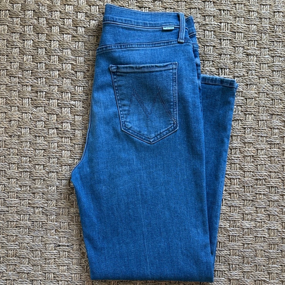 MOTHER The Rambler High-rise Ankle Straight Jeans in We the Animals